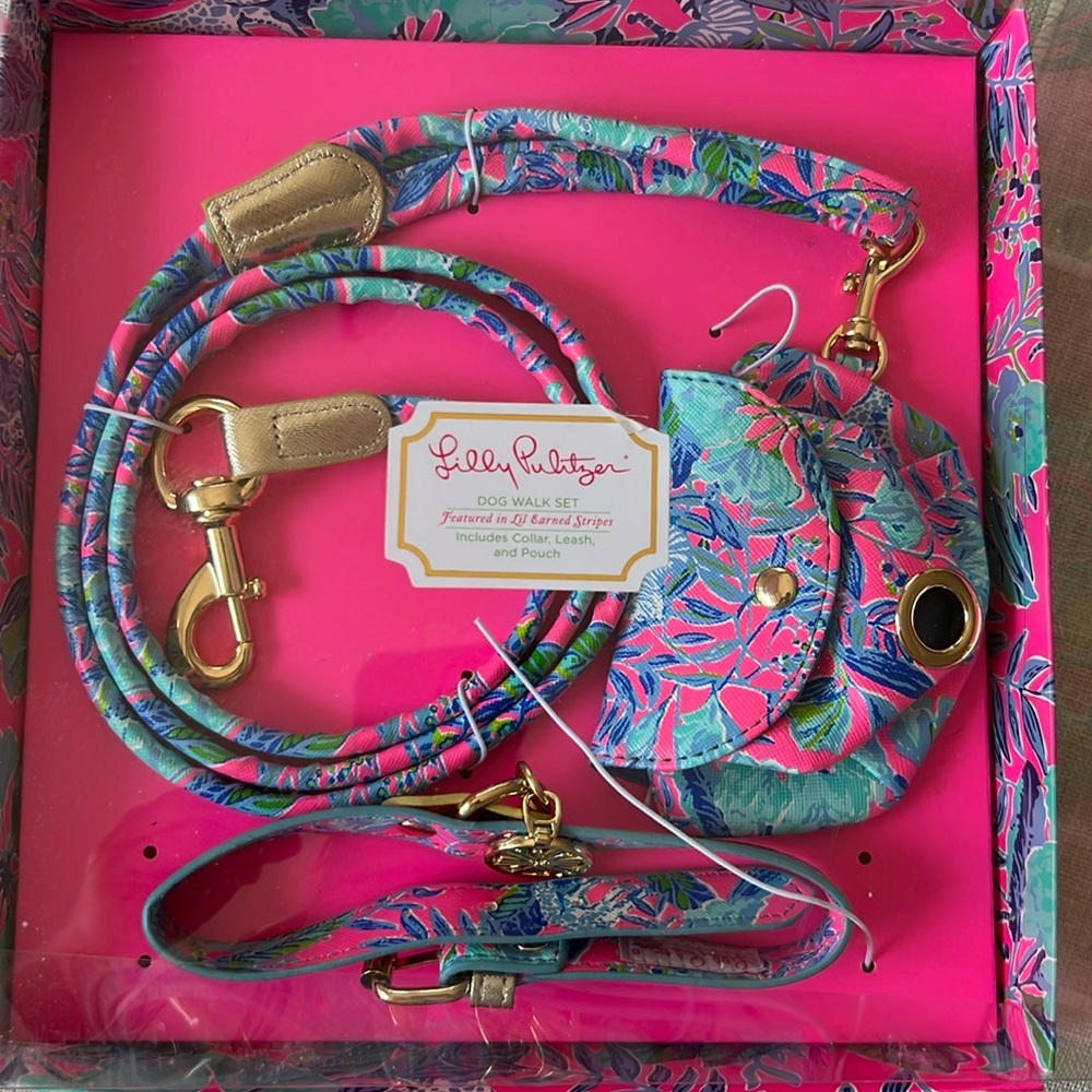 Lilly Pulitzer dog walk set